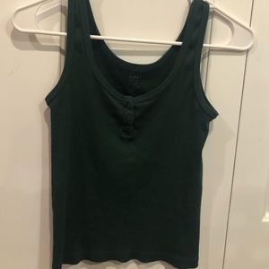 brandy melville dark green tank top